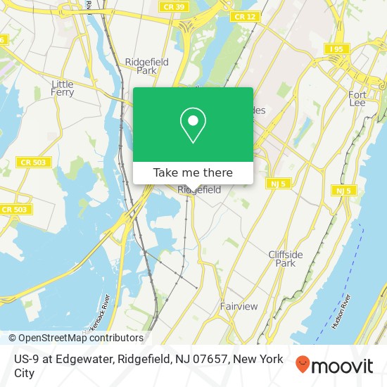 Mapa de US-9 at Edgewater, Ridgefield, NJ 07657