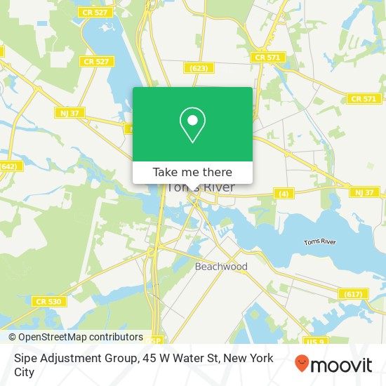 Mapa de Sipe Adjustment Group, 45 W Water St