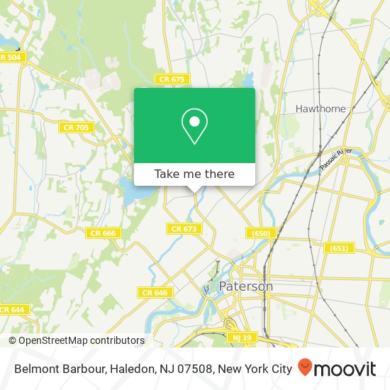 Mapa de Belmont Barbour, Haledon, NJ 07508