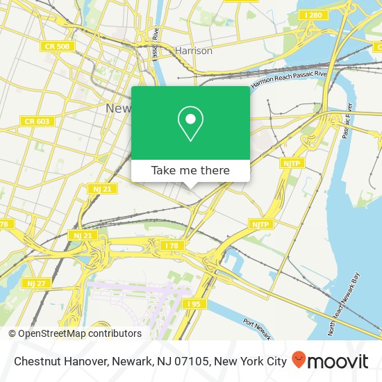 Chestnut Hanover, Newark, NJ 07105 map