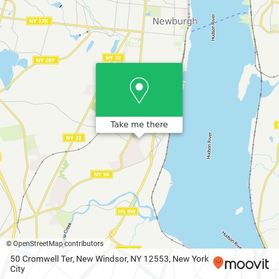 Mapa de 50 Cromwell Ter, New Windsor, NY 12553