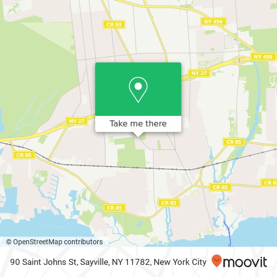 90 Saint Johns St, Sayville, NY 11782 map