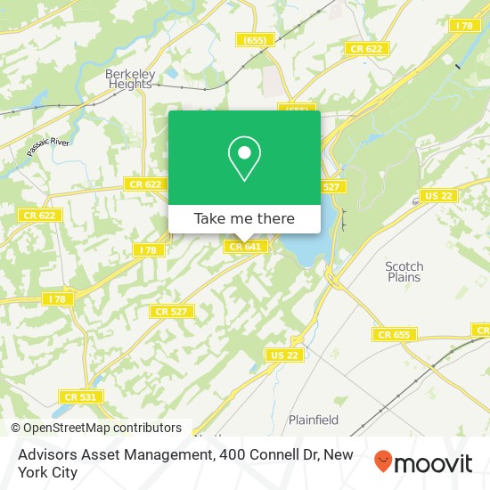 Mapa de Advisors Asset Management, 400 Connell Dr