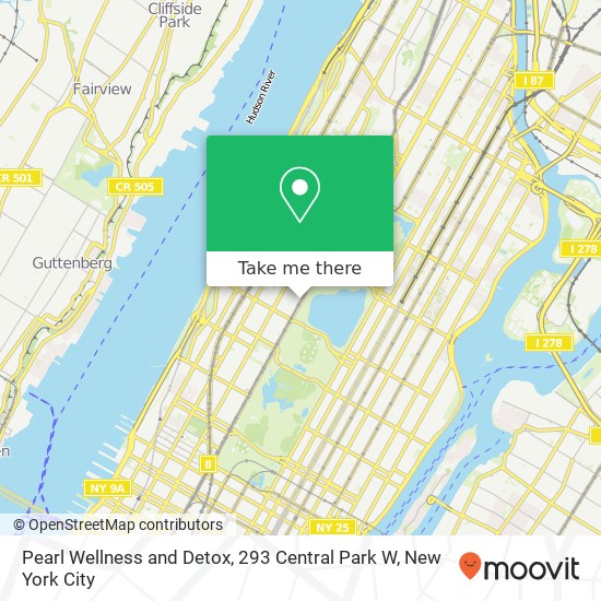 Pearl Wellness and Detox, 293 Central Park W map