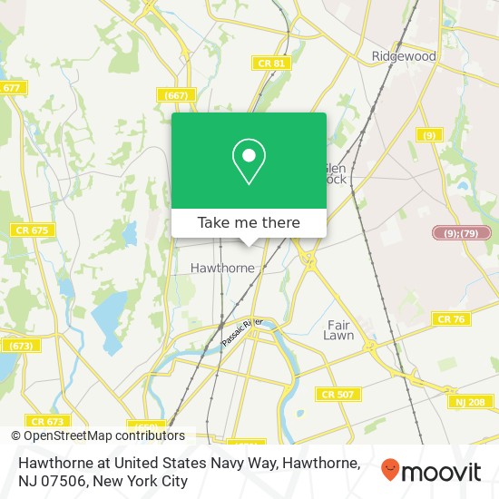 Mapa de Hawthorne at United States Navy Way, Hawthorne, NJ 07506