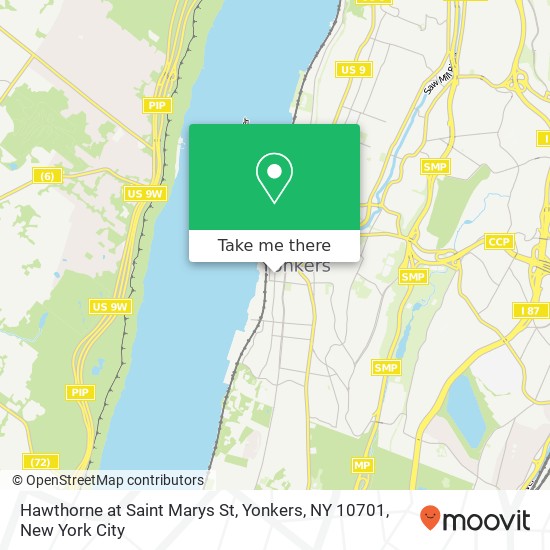 Mapa de Hawthorne at Saint Marys St, Yonkers, NY 10701