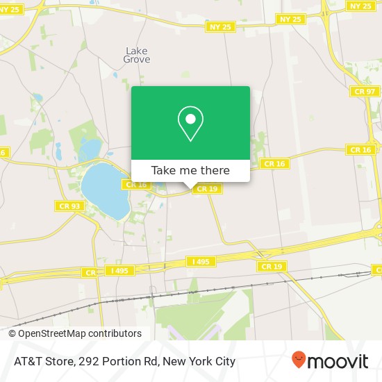 Mapa de AT&T Store, 292 Portion Rd