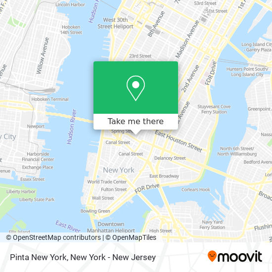 Pinta New York map