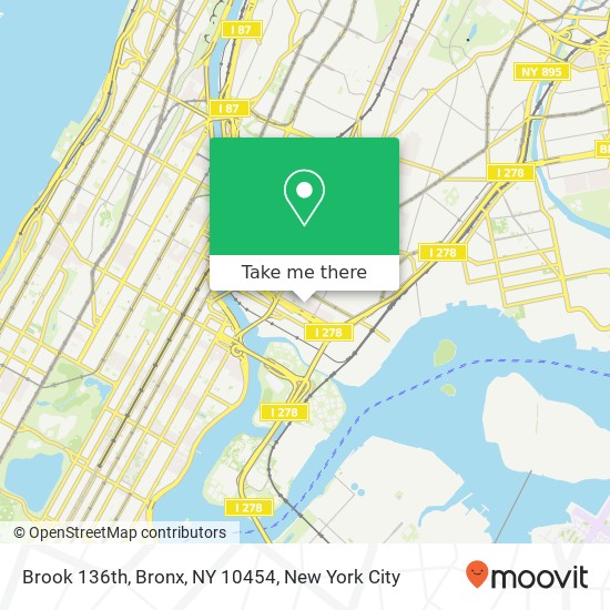 Mapa de Brook 136th, Bronx, NY 10454