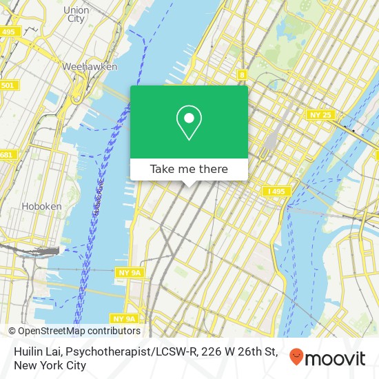 Huilin Lai, Psychotherapist / LCSW-R, 226 W 26th St map