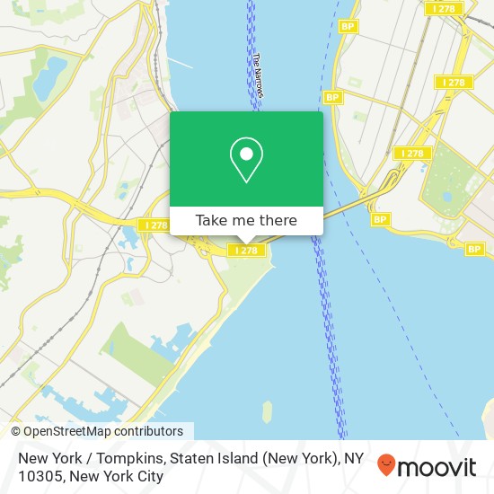 New York / Tompkins, Staten Island (New York), NY 10305 map