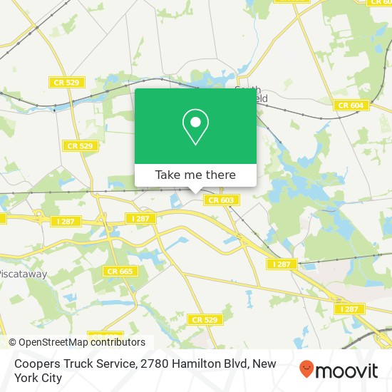 Mapa de Coopers Truck Service, 2780 Hamilton Blvd