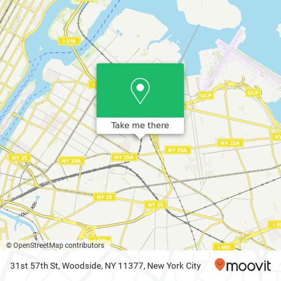 Mapa de 31st 57th St, Woodside, NY 11377