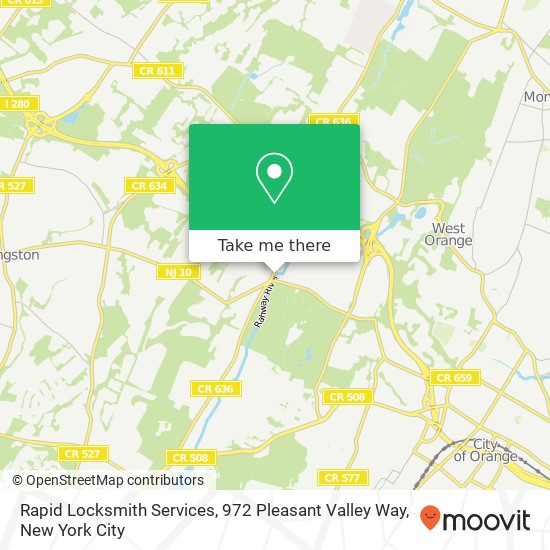 Mapa de Rapid Locksmith Services, 972 Pleasant Valley Way