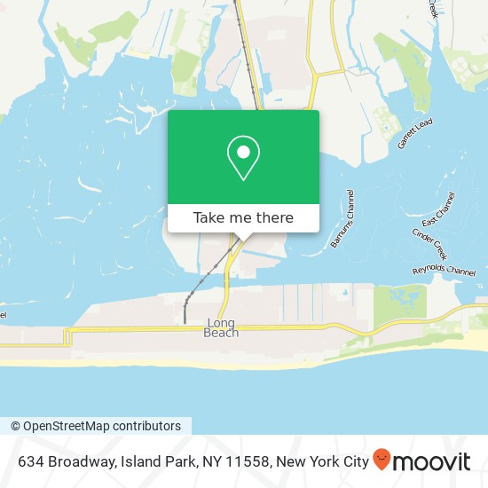 Mapa de 634 Broadway, Island Park, NY 11558