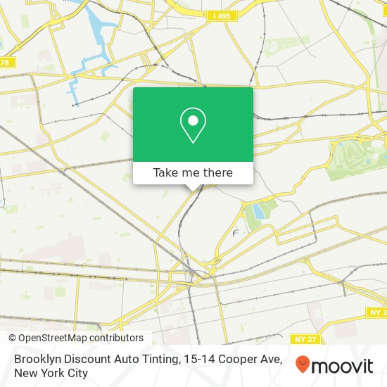 Mapa de Brooklyn Discount Auto Tinting, 15-14 Cooper Ave