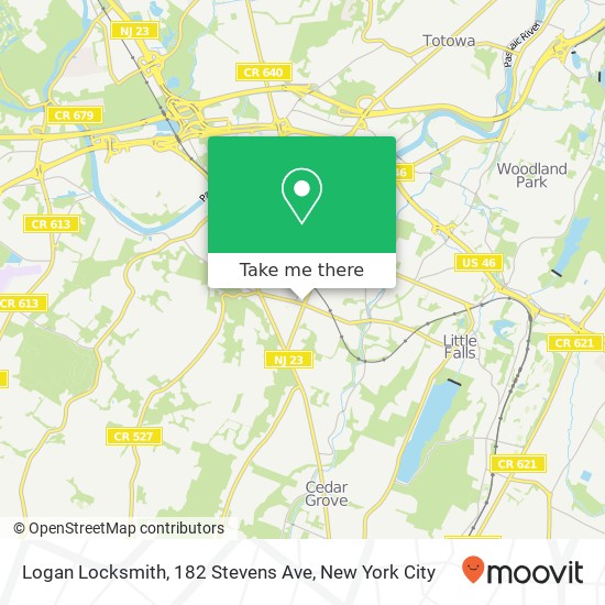 Mapa de Logan Locksmith, 182 Stevens Ave