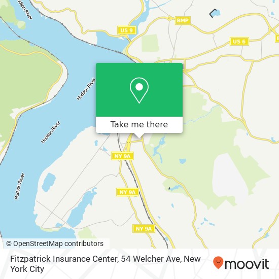 Mapa de Fitzpatrick Insurance Center, 54 Welcher Ave