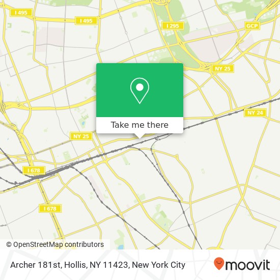 Mapa de Archer 181st, Hollis, NY 11423