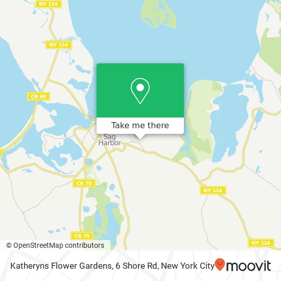 Mapa de Katheryns Flower Gardens, 6 Shore Rd