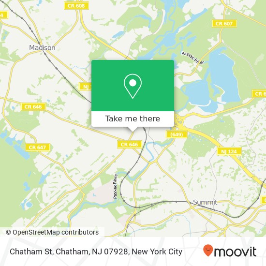 Mapa de Chatham St, Chatham, NJ 07928