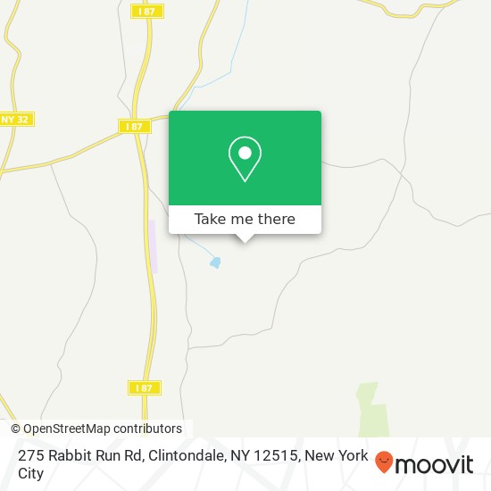 275 Rabbit Run Rd, Clintondale, NY 12515 map