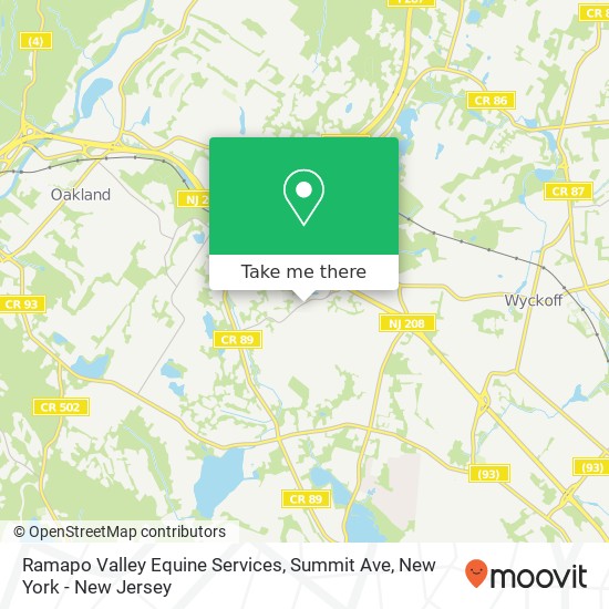 Mapa de Ramapo Valley Equine Services, Summit Ave