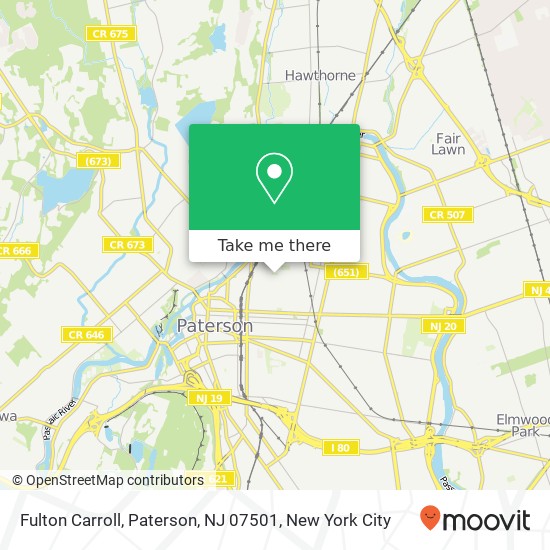 Mapa de Fulton Carroll, Paterson, NJ 07501