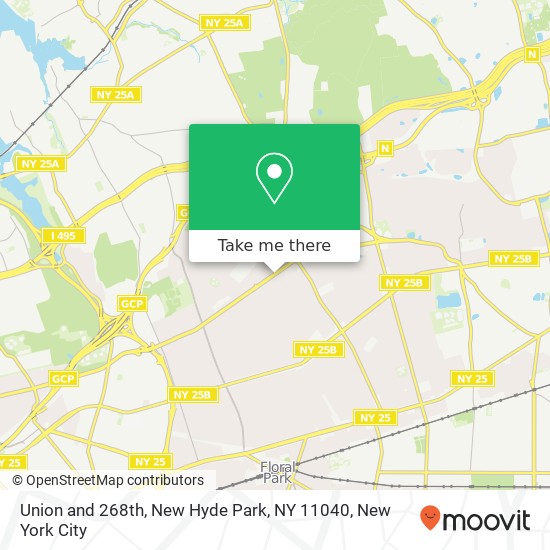 Mapa de Union and 268th, New Hyde Park, NY 11040