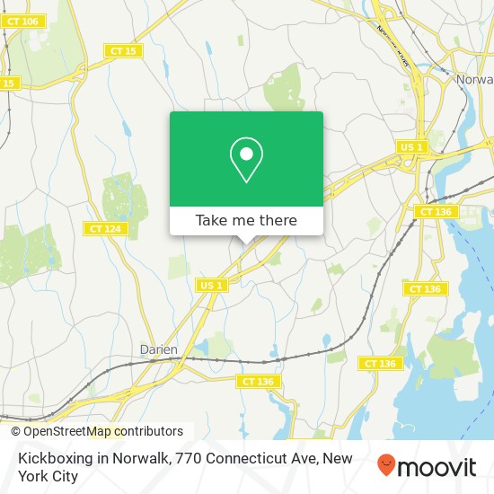 Mapa de Kickboxing in Norwalk, 770 Connecticut Ave