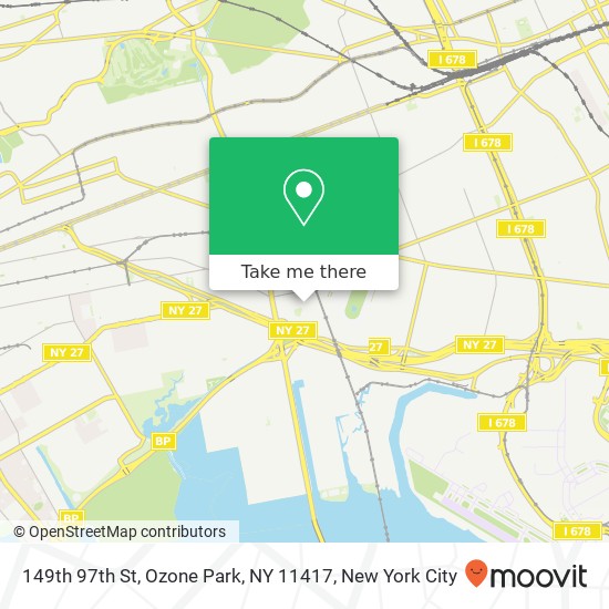 Mapa de 149th 97th St, Ozone Park, NY 11417
