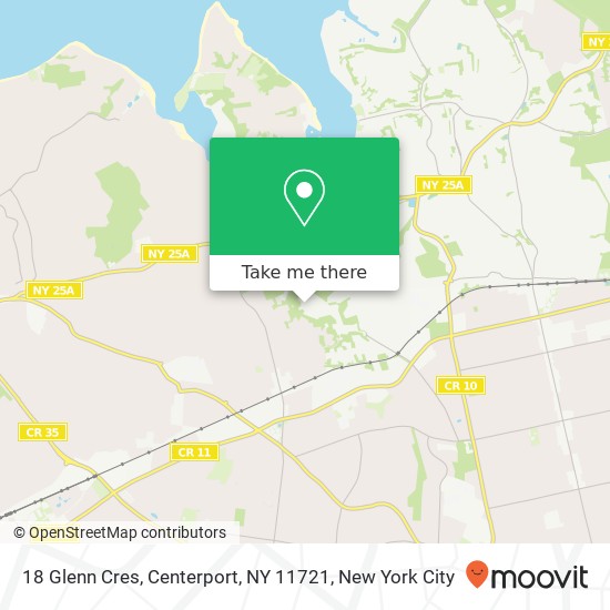 Mapa de 18 Glenn Cres, Centerport, NY 11721