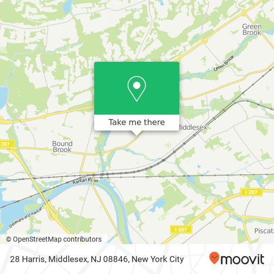 Mapa de 28 Harris, Middlesex, NJ 08846