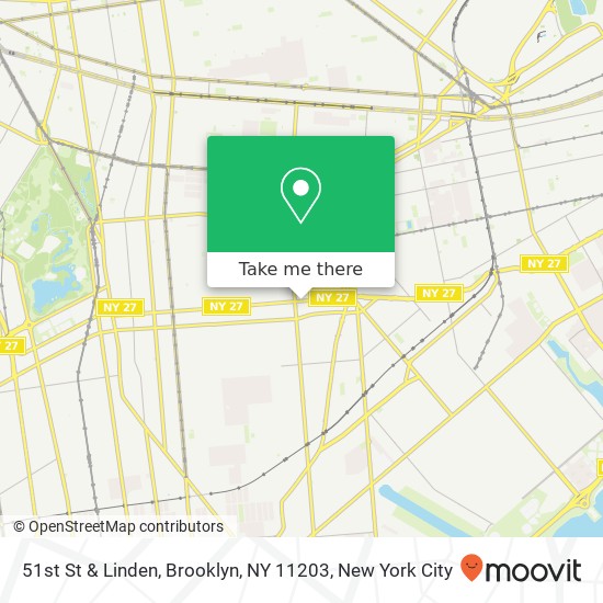 51st St & Linden, Brooklyn, NY 11203 map