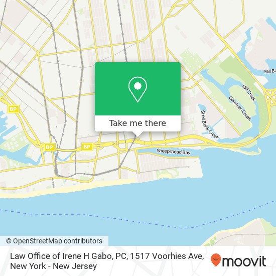 Mapa de Law Office of Irene H Gabo, PC, 1517 Voorhies Ave