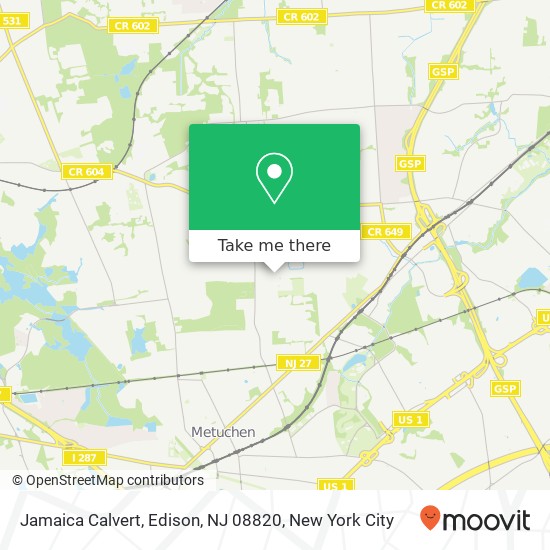 Jamaica Calvert, Edison, NJ 08820 map