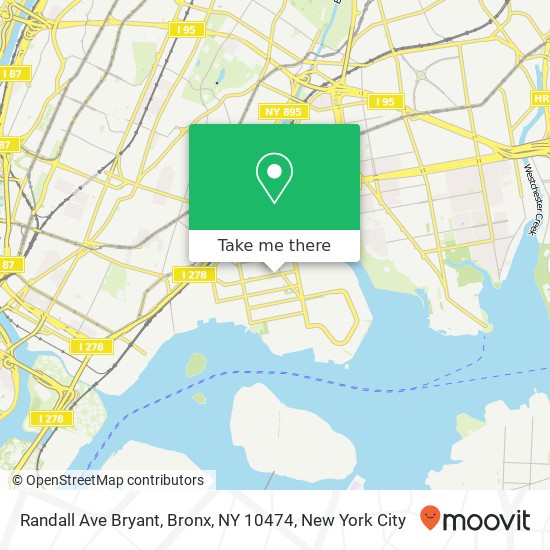 Mapa de Randall Ave Bryant, Bronx, NY 10474