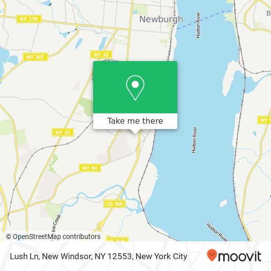 Mapa de Lush Ln, New Windsor, NY 12553