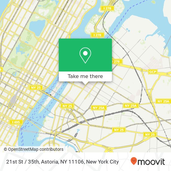 Mapa de 21st St / 35th, Astoria, NY 11106