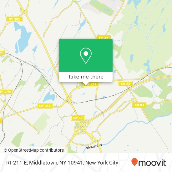 Mapa de RT-211 E, Middletown, NY 10941