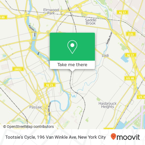 Tootsie's Cycle, 196 Van Winkle Ave map