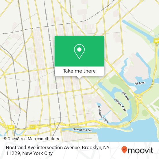Mapa de Nostrand Ave intersection Avenue, Brooklyn, NY 11229
