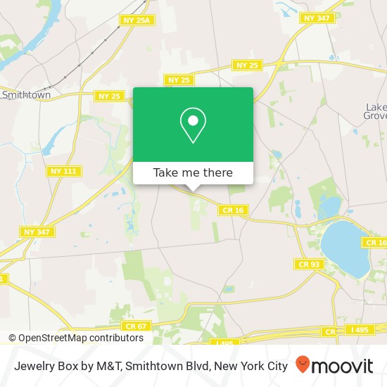 Jewelry Box by M&T, Smithtown Blvd map