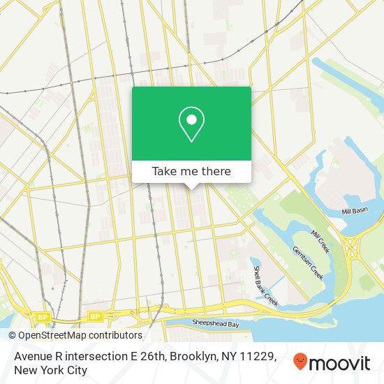 Avenue R intersection E 26th, Brooklyn, NY 11229 map