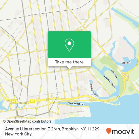 Avenue U intersection E 26th, Brooklyn, NY 11229 map