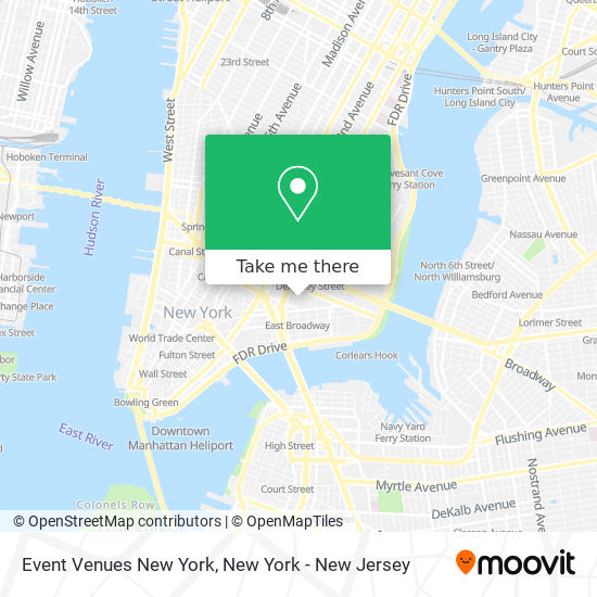 Mapa de Event Venues New York