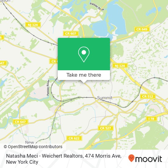 Mapa de Natasha Meci - Weichert Realtors, 474 Morris Ave
