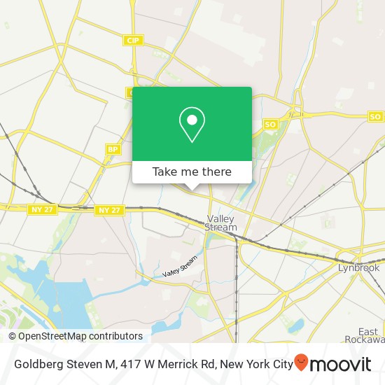 Mapa de Goldberg Steven M, 417 W Merrick Rd