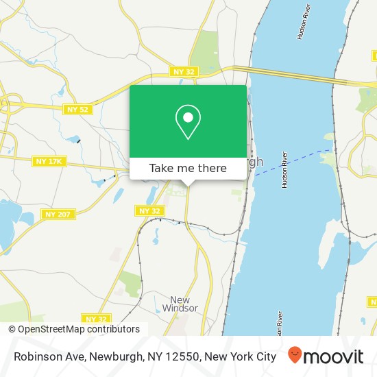Robinson Ave, Newburgh, NY 12550 map