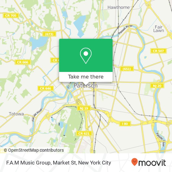 Mapa de F.A.M Music Group, Market St